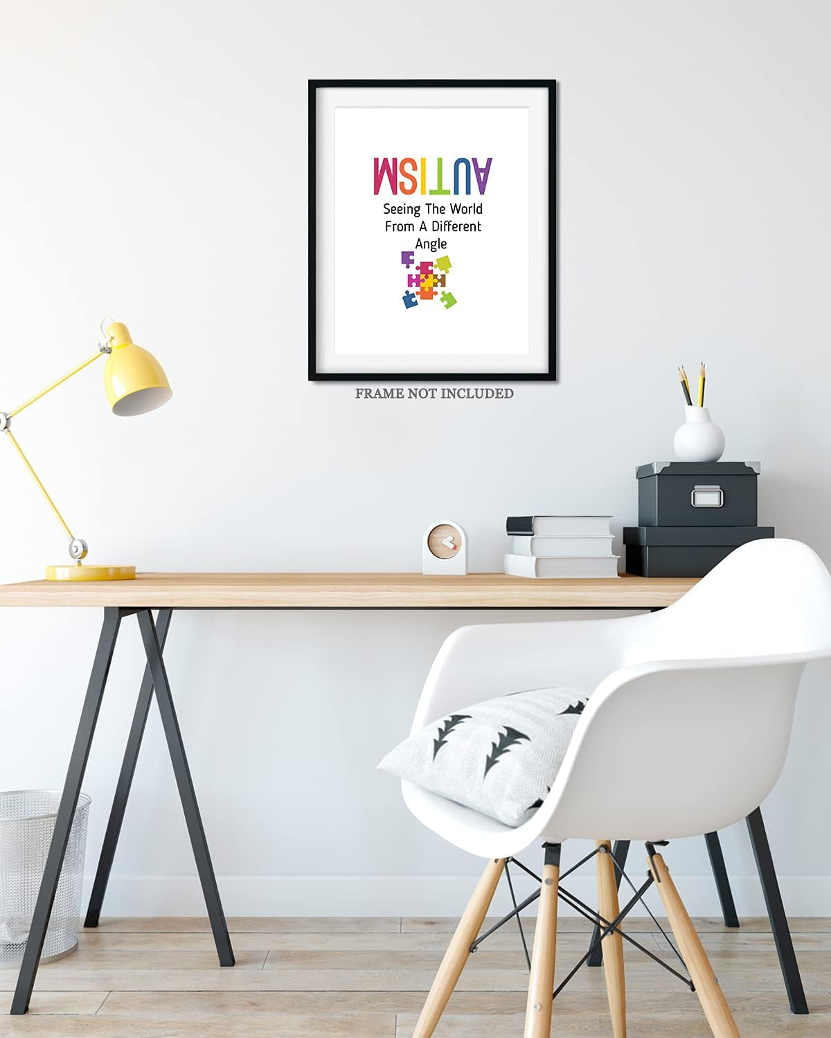 The World from a Different Angle | Autism Awareness Decor | Autism Classroom | Boho Rainbow Decor Classroom | Autism Sign | Autism Art Wall Decor Classroom | Autistic Decorations - 8X10 Unframed Print