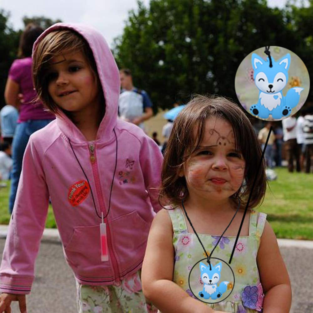 Chew Necklace for Sensory Kids, Silicone Chewy Toys for Kids with Autism, ADHD, SPD, Biting, Chewing Necklaces for Anxiety, Oral Motor Therapy Toys Reduce Fidgeting for Children