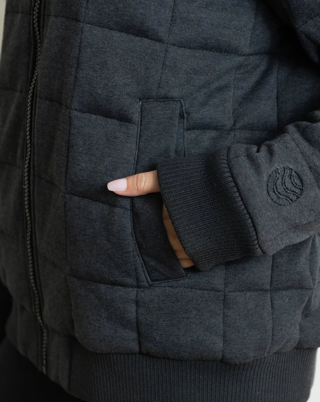 Weighted hoodie - Fleece Cozy Charcoal