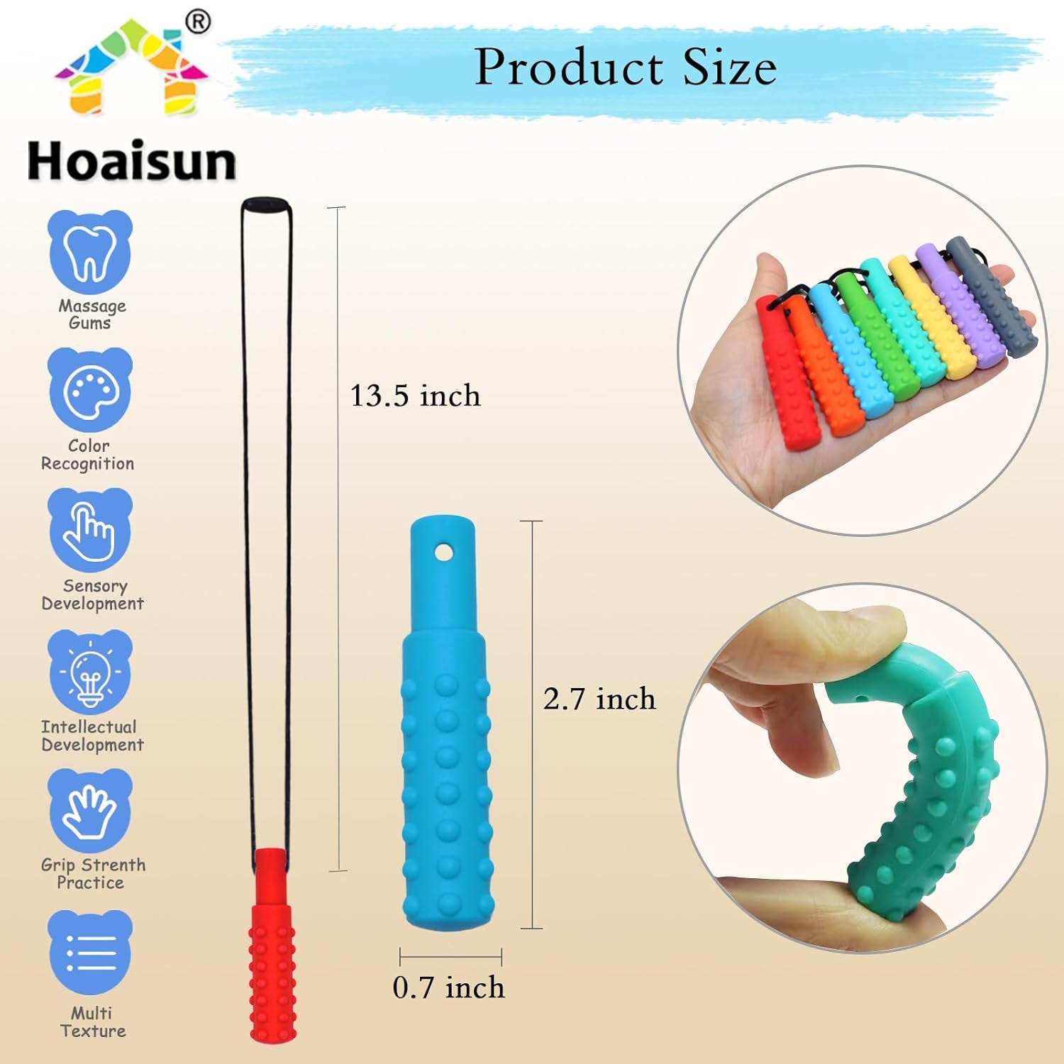 Sensory Chew Necklaces for Boys and Girls, 8 Pack Chew Necklace for Sensory Kids with Autism, ADHD, SPD, Biting, Silicone Chew Necklace Sensory Oral Chew Toys for Adults Reduce Chewing Anxiety Fidget