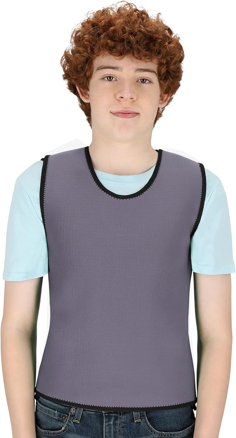 Sensory Compression Vest Deep Pressure Comfort (Grey, Large)