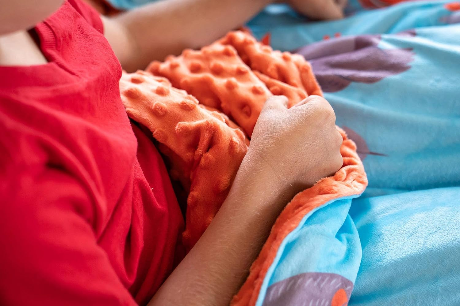 Weighted Blanket for Kids 5Lbs Heavy Blanket, Best for 42-63Lb Children - Warming and Cooling Weighted Comforter with Minky Cover (5Lb, Sleepy Animals)