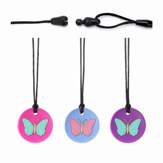 3 Pack Silicone Oral Motor Aids Chewy Necklace Sensory for Autism, ADHD, Anxiety or Other Special Needs- Reduces Chewing Fidgeting for Boys Girls Adults Chewer