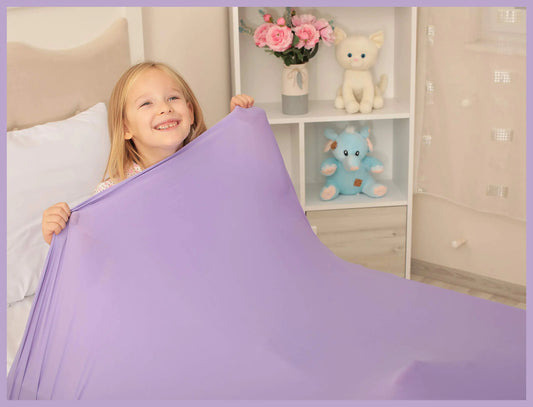 Sensory Compression Blanket | Lycra Bed Sheet for Kids & Adults | Deep Relaxing Feeling Release Oxytocin | Helps With: SPD Anxiety ADHD Autism and More | Breathable Cool & Stretchable | Full Size