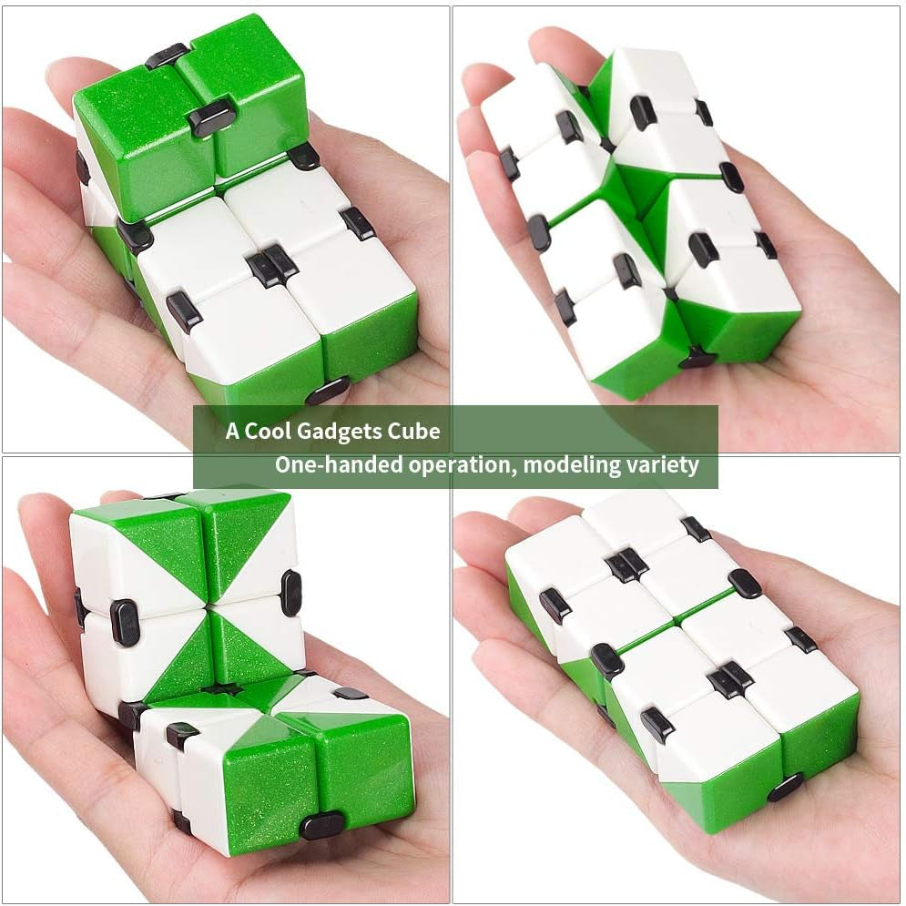 Infinity Cube Sensory Toys for ADD, ADHD Gadgets EDC Fidget Toys Stress Reliever Relaxed Game for Anxiety, Autism, Kids and Adults (Green)