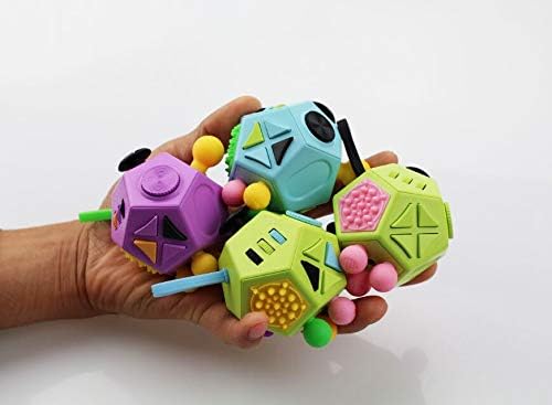 Fidget Dodecagon –12-Side Fidget Toys Cube Relieves Stress and Anxiety anti Depression Cube for Children and Adults with Autism(B1 Green)