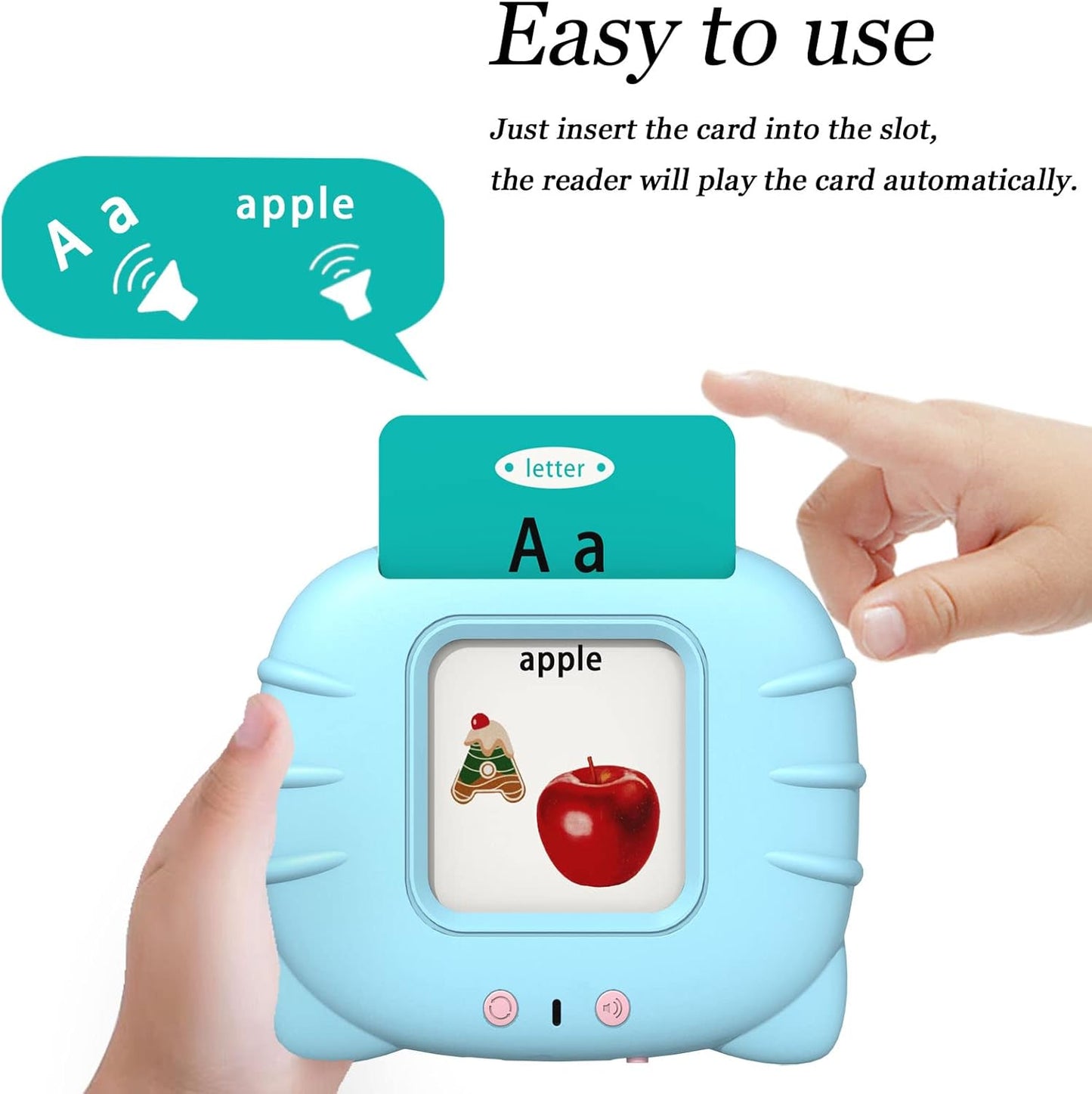 Talking Cards for Toddlers, Speech Therapy Toys Autism Toys, ABC 123 Sight Words Etc, Educational Learning Interactive Toys with Giftable Package (510-Blue (New ABC+123+ 3 Songs))