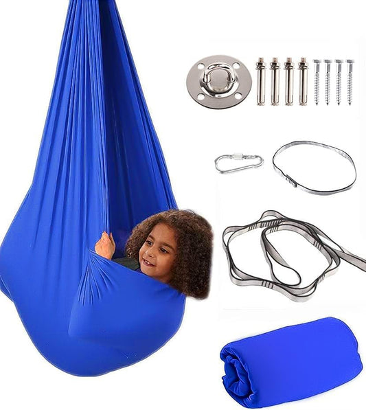 Sensory Swing for Kids with Special Needs (Hardware Included) Therapy Swing Cuddle Swing Indoor Outdoor Kids Swing Hammock for Child & Adult with Autism, ADHD, Aspergers, Sensory Integration