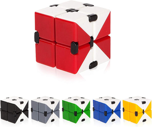 Infinity Cube Sensory Toys for ADD, ADHD Gadgets EDC Fidget Toys Stress Reliever Relaxed Game for Anxiety, Autism, Kids and Adults (Red)