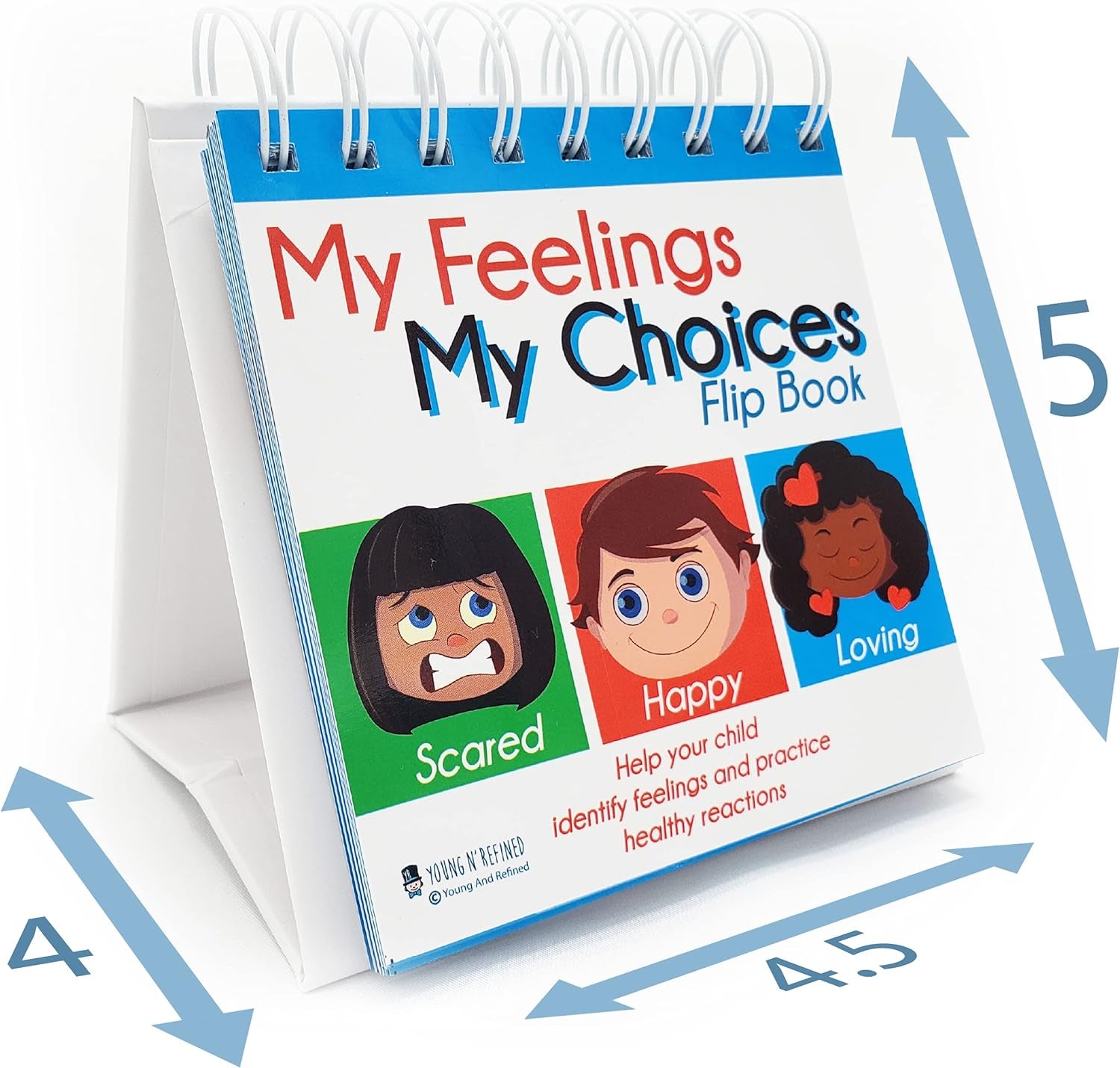 My Feelings My Choices Flip Book Tool for Teaching Processing 22 Different Emotions for Children (5X6.5)