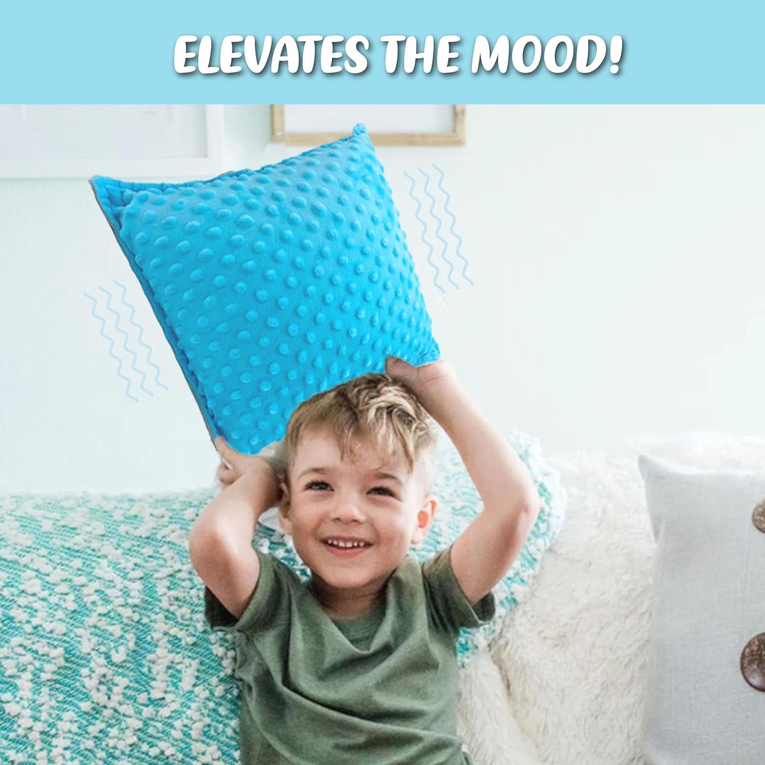 Hugger Pillow for Sensory Needs- Calming Vibrating Pillow for Kids. Therapy Relaxing Tool That Helps Children to Soothe Stress or Anxiety. the Perfect Sleep Aid for a Sensory Room.